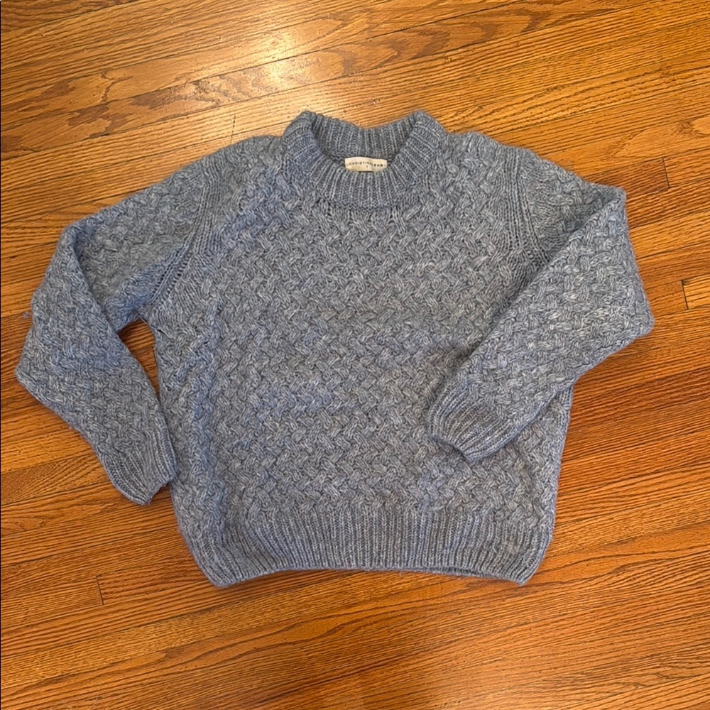 Christina Lehr Blue Cable Knit Sweater